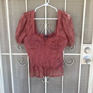 Elegant Lace Puff Sleeve Top
